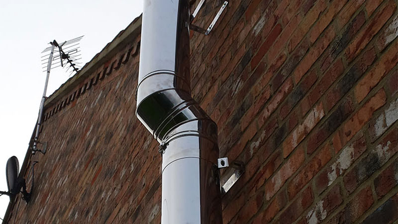One of our expertly installed twin-wall flue systems